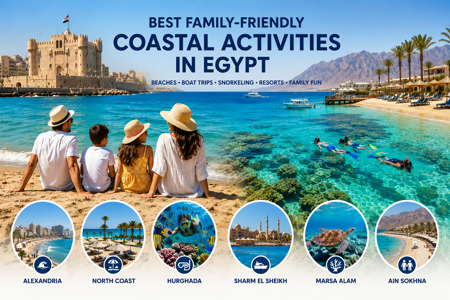 Best Family-Friendly Coastal Activities in Egypt: From Alexandria Beaches to Red Sea Adventures