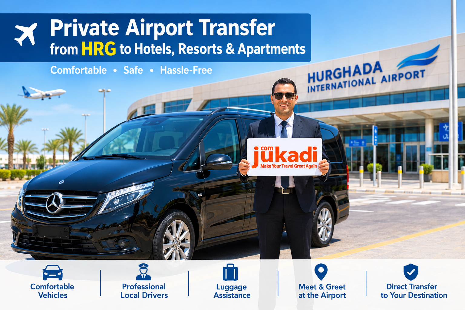 Hurghada: Private Airport Transfer from HRG to Hotels, Resorts & Apartments
